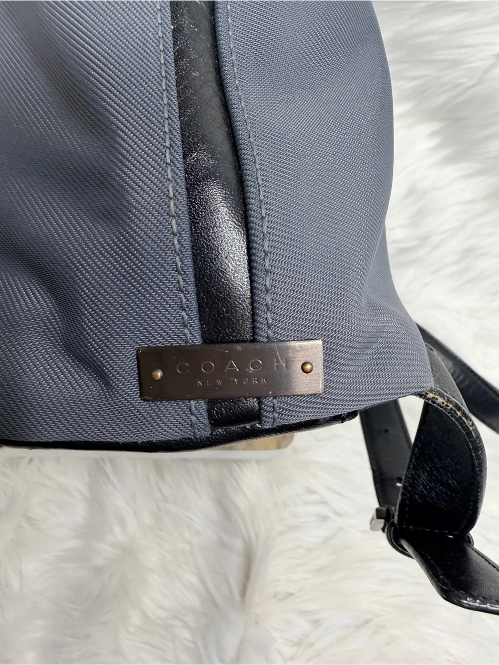 Vintage - Coach Mercer Grey Nylon Backpack